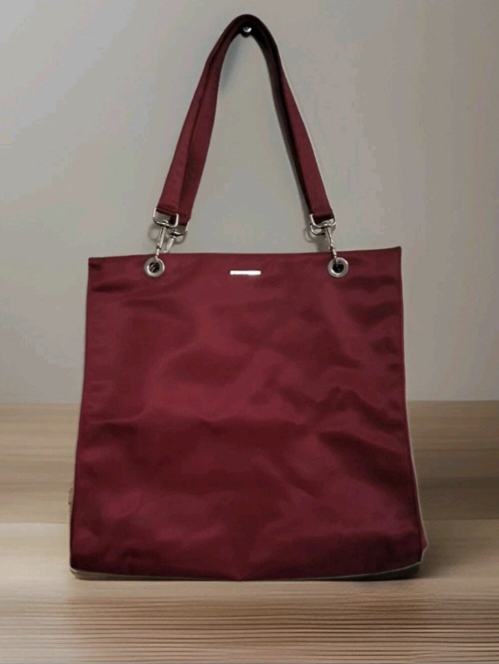 Perry Ellis Red Satin Tote Bag